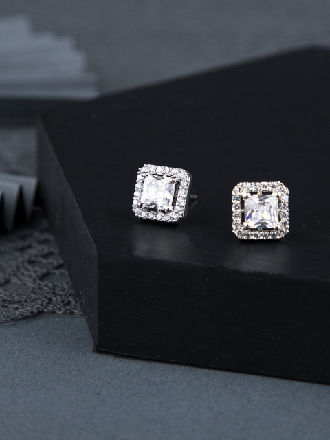 

Queen Be Silver-Toned Contemporary Studs Earrings
