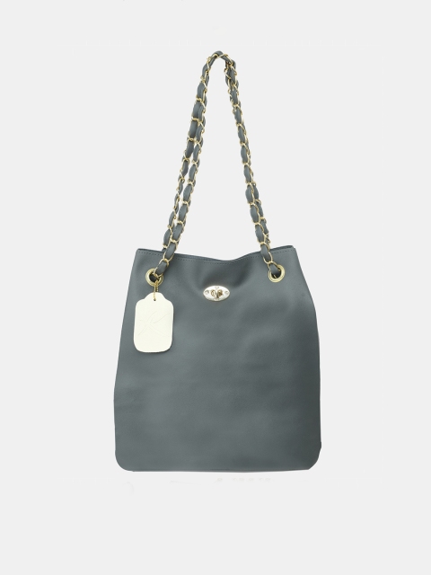 

Kastner Grey Structured Shoulder Bag with Applique