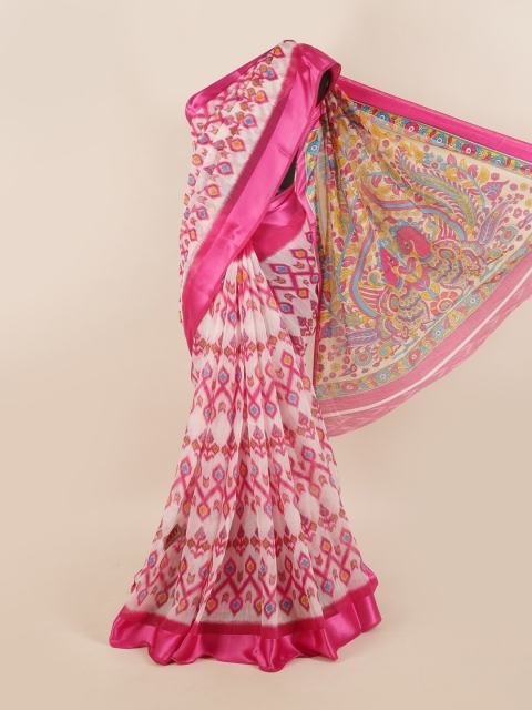 

Pothys White & Pink Ethnic Motifs Saree