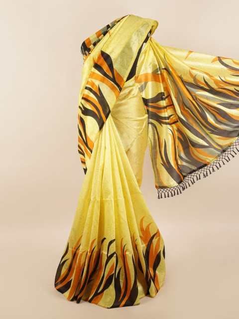 

Pothys Yellow & Black Printed Saree