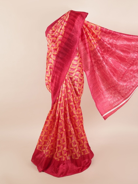 

Pothys Red & Pink Printed Saree