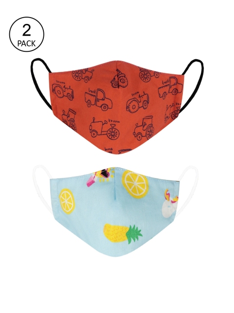

VEA Kids Pack of 2 Soft Cotton 5 Layered Filtration Face Mask, Multi