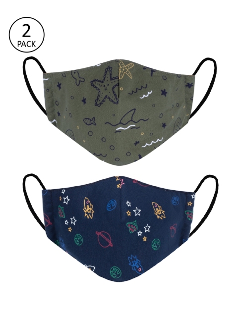

VEA Kids Pack of 2 Soft Cotton 5 Layered Filtration Face Mask, Multi
