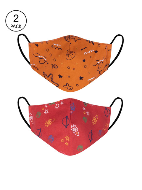 

VEA Kids Pack of 2 Soft Cotton 5 Layered Filtration Face Mask, Multi