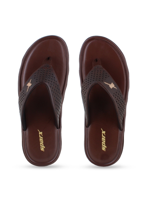 

Sparx Men Brown Textured Thong Flip Flops