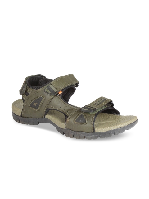 

Sparx Men Olive Green Solid Sports Sandals