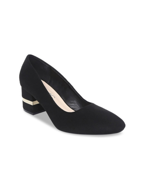 

Forever Glam by Pantaloons Black Textured Block Pumps