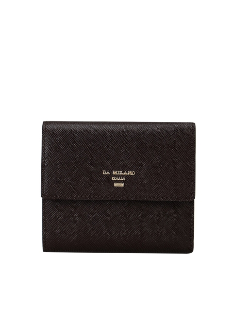 

Da Milano Women Brown Textured Leather Three Fold Wallet