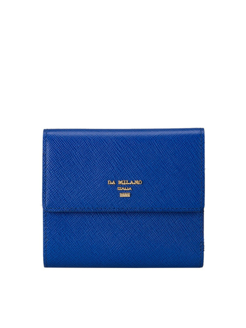 

Da Milano Women Blue Textured Leather Three Fold Wallet