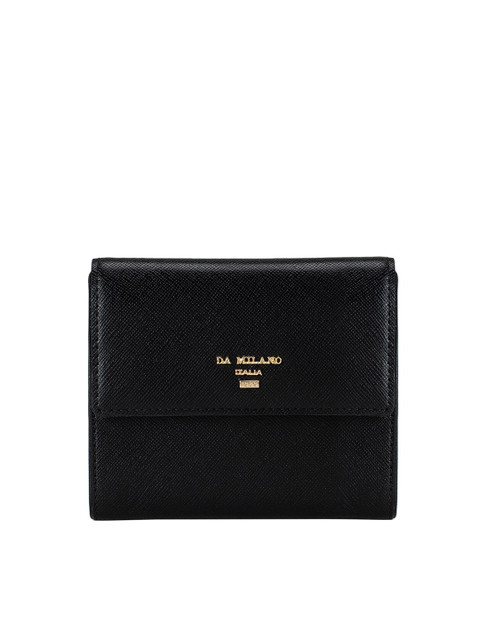 

Da Milano Women Black Textured Three Fold Wallet