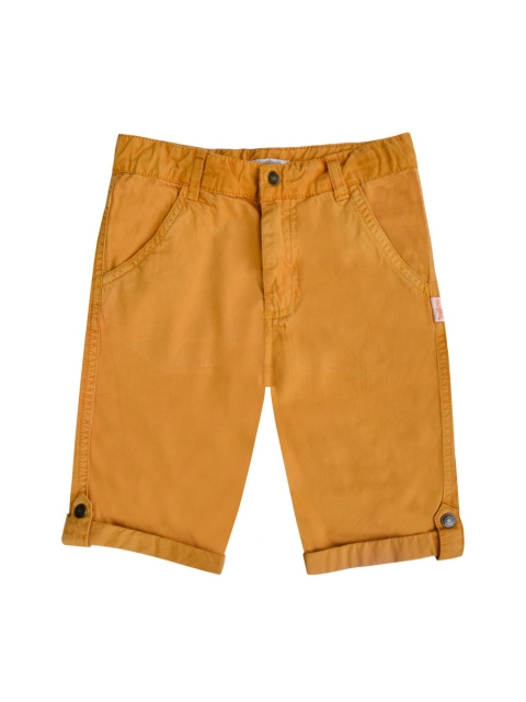 

milou Boys Yellow Solid Chino Shorts