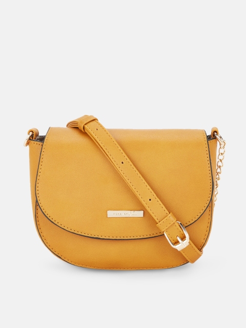 

Forever Glam by Pantaloons Mustard Half Moon Sling Bag