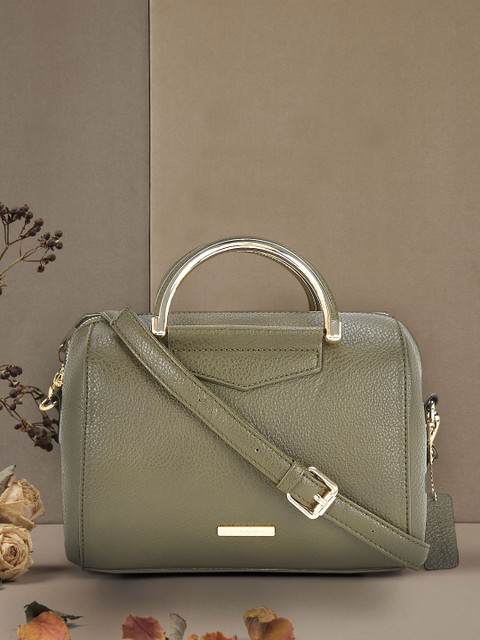 

Forever Glam by Pantaloons Green Textured Bowling Handheld Bag
