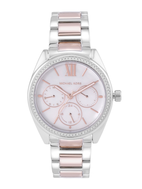 

Michael Kors Women White Dial & Multicoloured Stainless Steel Straps Analogue Chronograph Watch