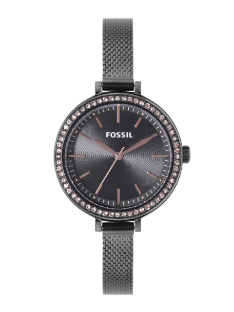 

Fossil Women Black Textured Dial & Black Straps Analogue Watch BQ3459