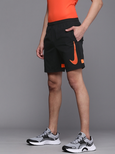 

Nike Men Black Colourblocked Dry-Fit Academy Woven Sports Shorts