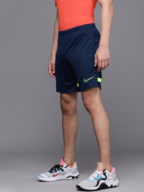 

Nike Men Teal Blue Standard Fit Dri-FIT Football Shorts