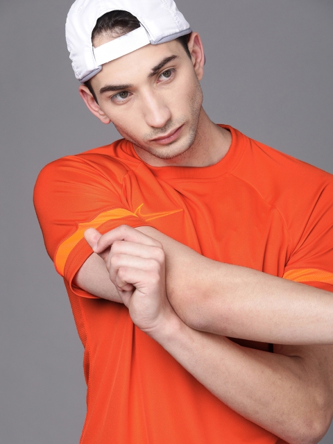 

Nike Men Orange Academy 21 Dri-FIT Sustainable Football T-shirt