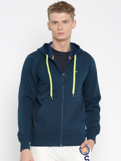 

Wildcraft Blue Hooded Zip Sweatshirt