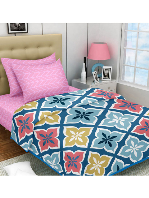 

Homecentre Blue Printed Bedding Set