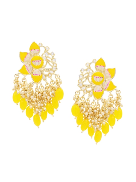 

ASMITTA JEWELLERY Yellow Contemporary Drop Earrings