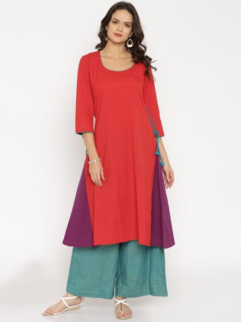 

Anouk Women Red A-Line Kurta