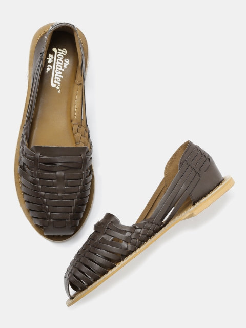

Roadster Women Brown Woven Flat Shoes
