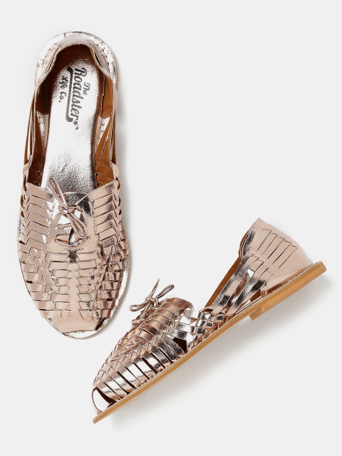 

Roadster Women Rose -Toned Interwoven Pointed-toe, Gold