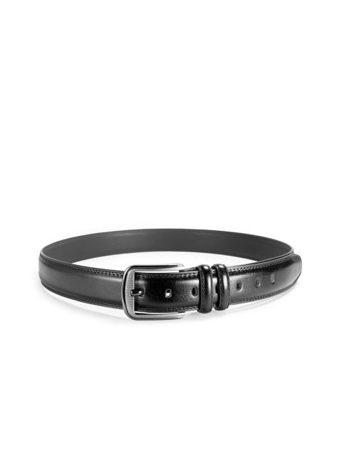 

BANGE Men Black Textured Leather Formal Belt