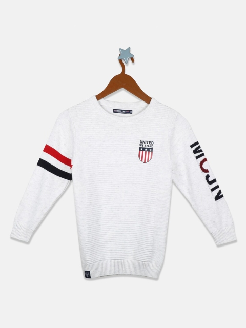 

Monte Carlo Boys White & Navy Blue Cotton Pullover