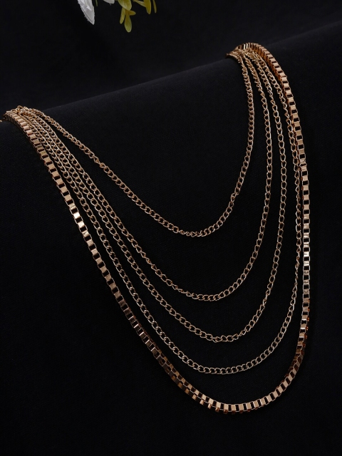 

NEUDIS Gold-Plated Oxidised Layered Necklace