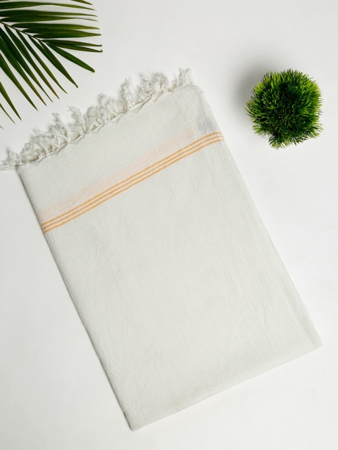 

Fabindia White Woven Cotton 127 GSM Bath Towel