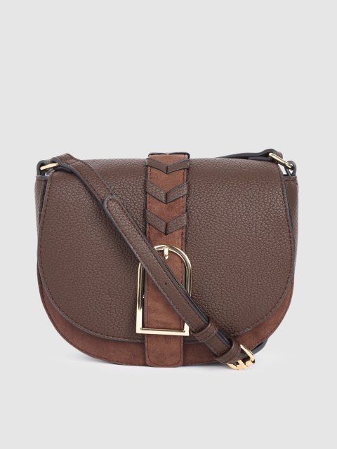 

Accessorize Brown Half Moon Shania Cross Body With Suedette Flap Sling Bag