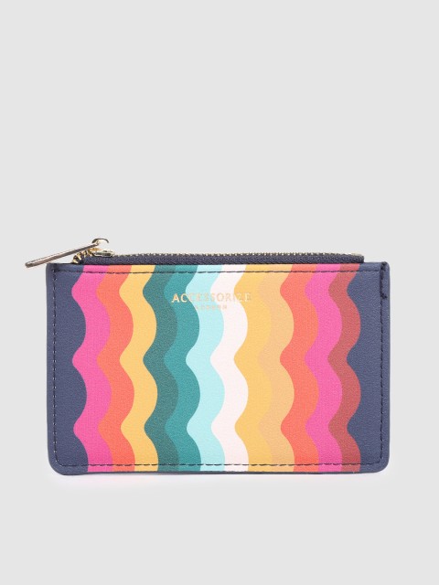 

Accessorize Women Multicoloured Printed Rainbow Card Holder, Multi