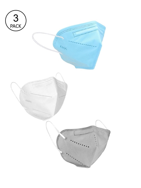 

OOMPH Adults Pack Of 36 Solid 5-Ply Anti-Pollution Reusable K95 Protective Masks, Blue