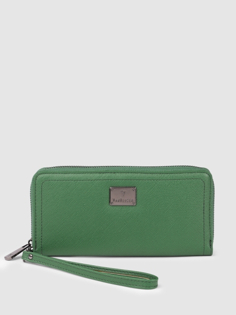 

Van Heusen Women Green PU Zip Around Wallet