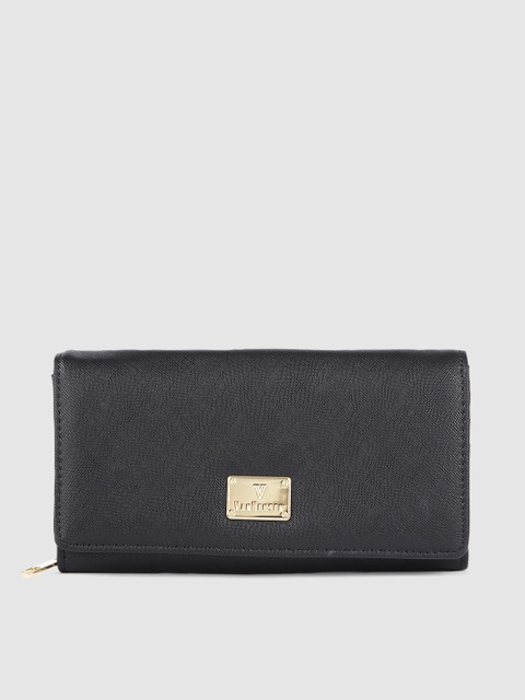 

Van Heusen Women Black Solid PU Two Fold Wallet