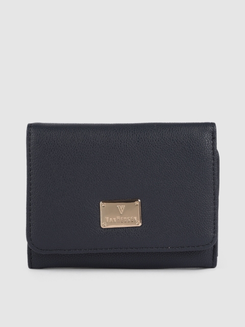 

Van Heusen Women Navy Blue Solid PU Three Fold Wallet