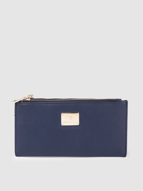 

Van Heusen Women Navy Blue Solid PU Two Fold Wallet