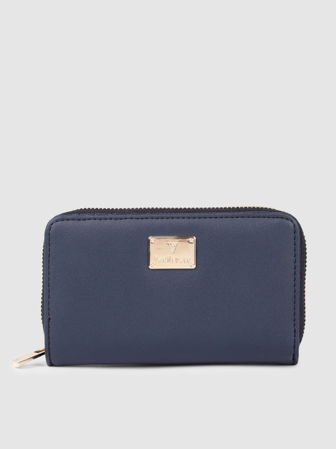 

Van Heusen Women Navy Blue Solid PU Two Fold Wallet