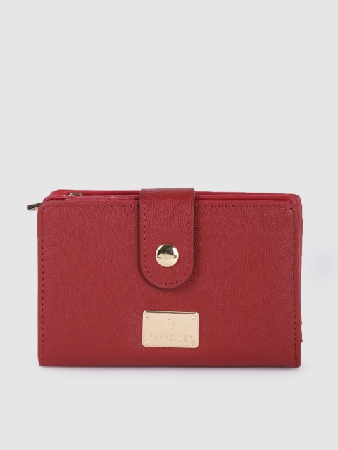 

Van Heusen Women Burgundy PU Zip Around Wallet
