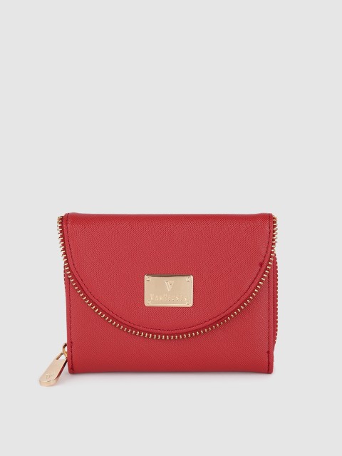 

Van Heusen Women Maroon PU Zip Around Wallet