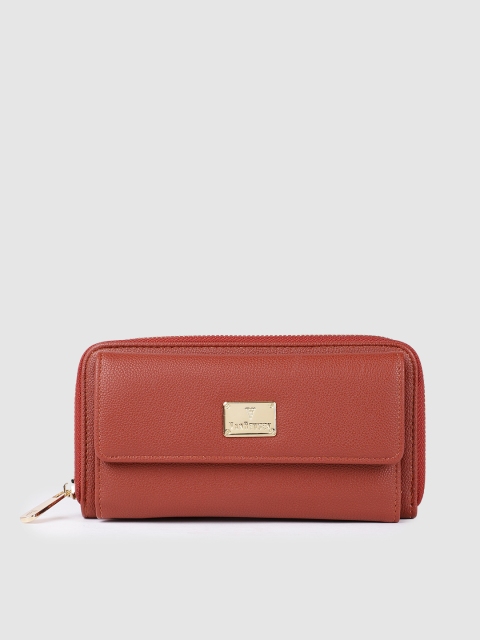 

Van Heusen Women Orange PU Zip Around Wallet