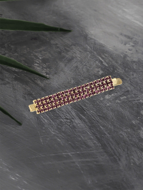 

Bellofox Women Maroon & Gold-Toned Embellished Bobby Pins
