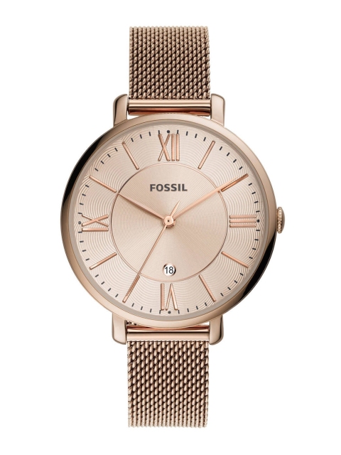 

Fossil Women Brown Dial & Brown Stainless Steel Bracelet Style Straps Analogue Watch ES5120