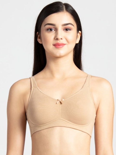 

Jockey Beige Solid Non-Wired Non Padded Everyday Bra FE41-0105