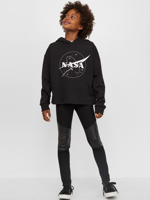 

H&M Kids Girls Black Solid Seamless Jeggings