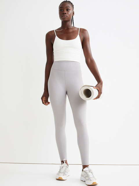 

H&M Women Grey Solid Super High Shaping Tights