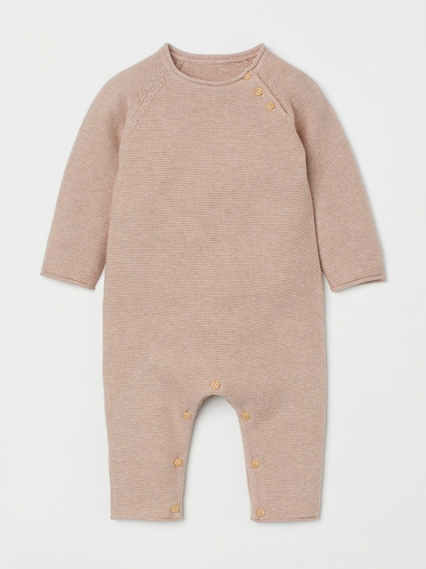 

H&M Girls Pink Knitted Cotton All-In-One Suit