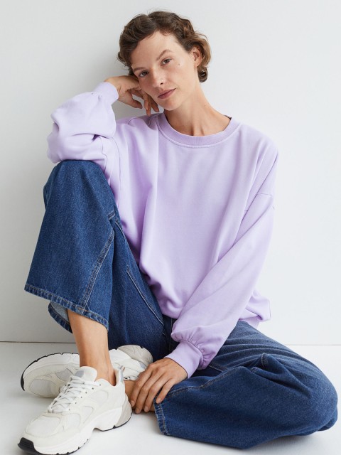 

H&M Women Purple Sweatshirts